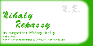 mihaly repassy business card