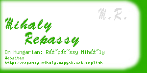 mihaly repassy business card